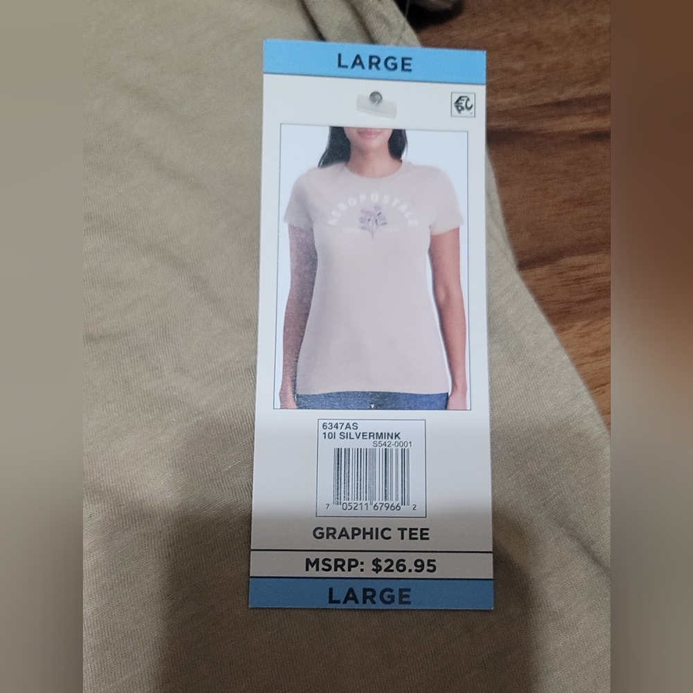 NWT AEROPOSTALE Womens Brown Graphic T-SHIRT L (10-12) - Picture 10 of 10